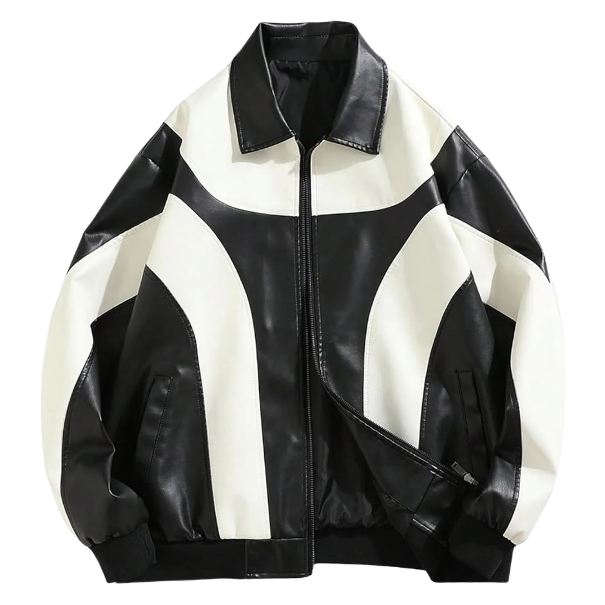 LEATHER PANEL JACKET