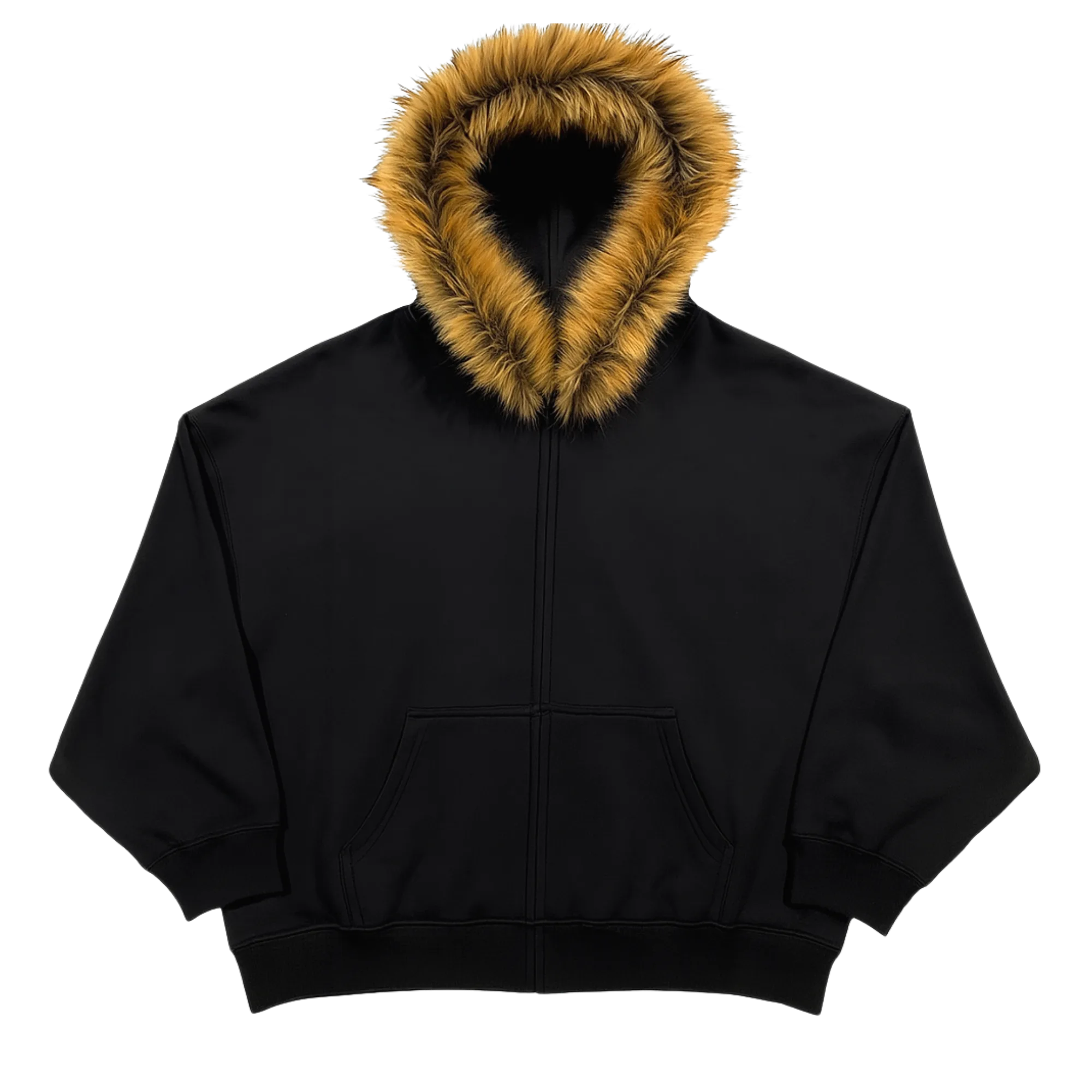 FUR-LINED ZIP HOODIE