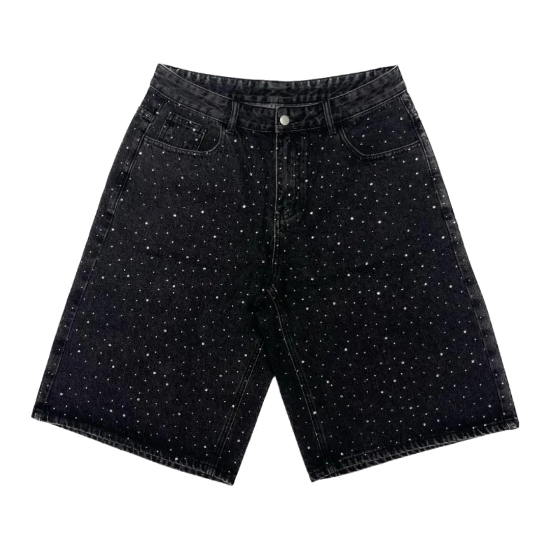 CRYSTAL DENIM SHORTS
